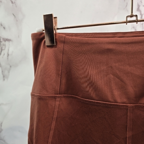 Girlfriend Collective Leggings Womens Medium Terracotta Clay Antler Crop 7/8 - Picture 2 of 11